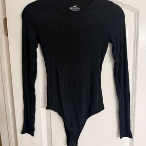 Hollister Charcoal Ribbed Knit Top